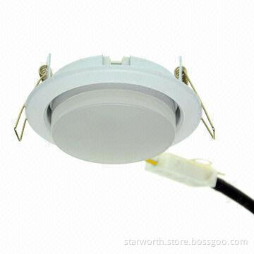 LED Downlight, GX53, 4W Power, 80Ra CRI, 2,700 to 6,000K CCT, 80lm/W, CE/RoHS/CB Mark